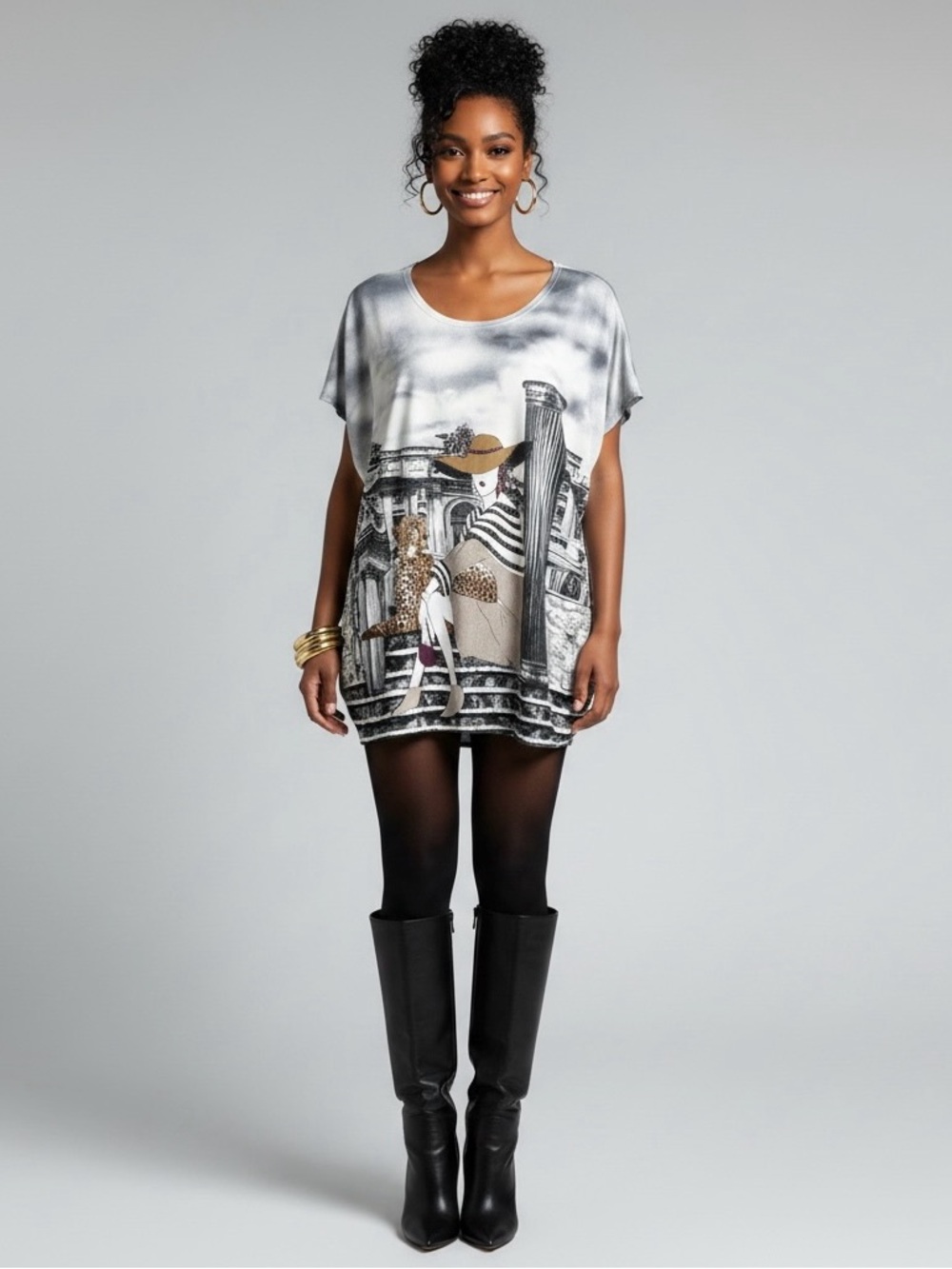 Fun Model France Graphic Top with Sparkes, XXL